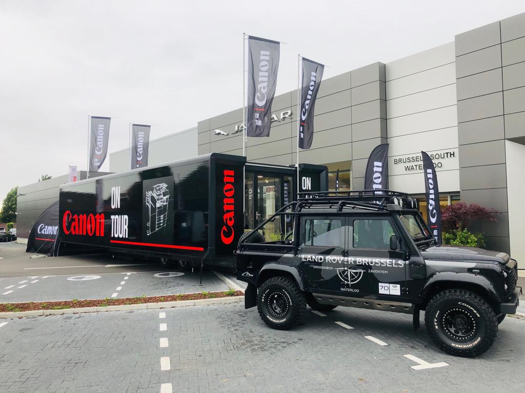 Mobiele-showroom-unit-office-bureau-trailer-truck (5) Canon Roadshow xtreme concepts roadshows